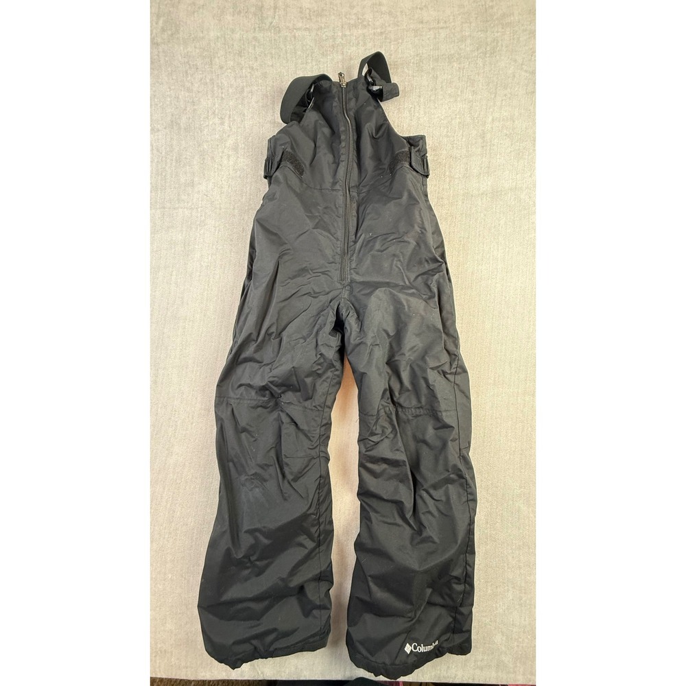 Columbia Kids Black Snow Bibs Insulated Winter Overalls Size Medium 10/12